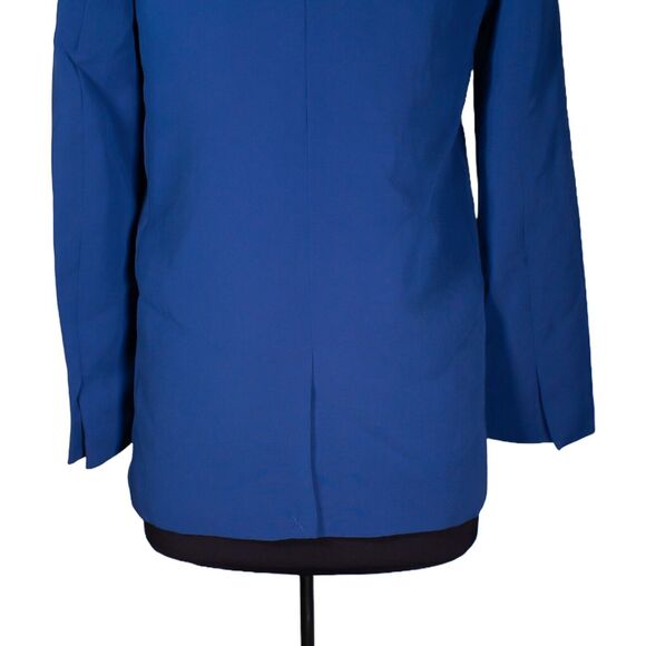 Zara Women's Blazer Blue Two Button Stretch Lined Career Work Suit Jacket XS - Picture 8 of 9